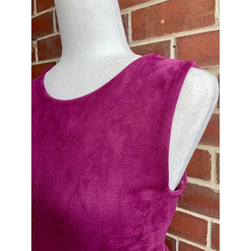 Modcloth Faux Suede Plum Mini Dress - Picture 7 of 9